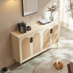 Entryway Cabinet Rattan Wooden Dining Sideboard Storage Cabinet Simple Storage Cabinet Living Room Wall Storage Cabinet Sideboard Storage Cabinet