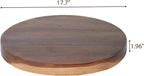 Round Teak Slice Slab Side Wood Table Top 17.7"x17.7"x1.96" Handmade Live Edge Handcrafted Plate Natural Solid Wooden Board for DIY Epoxy Resin End Table Slab Untreated Wall Home Décor