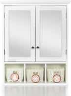 Modern Bathroom Storage Cabinet, 2 Doors 2 Adjustable Shelf + 3 Christmas Style Storage Basket,for Kitchen Home