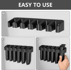 Adoreal Magnetic ABS 6 Standard Double Stack Mag Rack Wall Mount, Wall Magazine Display, Detachable Wall Mags Storage Organization System, Precision Fit Glock 17, 19, 26, 31, 32, 33, 34 Mags