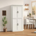 CABIHOME 38.58×17.72×11.42 Inch Tall Slim Pantry Cabinet, PB Freestanding Storage Cabinet, Kitchen Hutch with Doors for Living Room & Kitchen