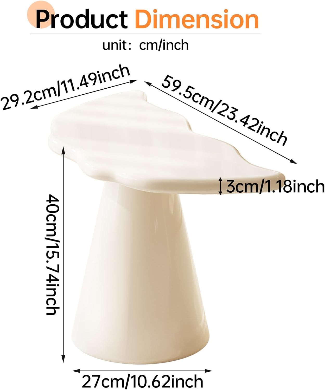 Small Side Table, Modern Accent End Table, Tapered Pedestal Sofa Beside Table for Bedroom, Living Room and Small Spaces, Easy to Assemble