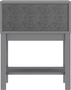 Flash Furniture Dallas Wood Nightstand Side Table, Kids Bedroom End Table with Storage Drawer and Shelf, Cutout Handle, Smooth Ball Bearing Slides, Gray