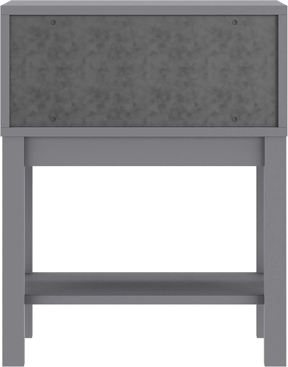 Flash Furniture Dallas Wood Nightstand Side Table, Kids Bedroom End Table with Storage Drawer and Shelf, Cutout Handle, Smooth Ball Bearing Slides, Gray