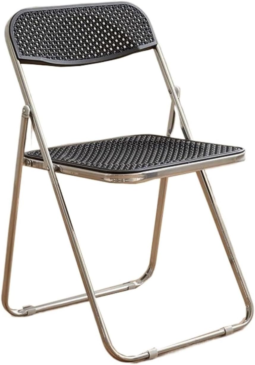 2 Pack Black Folding Chair Indoor Outdoor Portable Stackable Seat with Steel Frame for Office Wedding Picnic Kitchen Dining(Capacity 200 pounds)