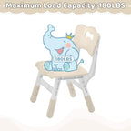 DOREROOM Adjustable Toddler 2 Chairs Set, 3 Level Adjustable Children’s Chair for Age2-8, Durable and Lightweight, Maximum Load-Bearing 180LBS, Plastic Kids Chairs for Classroom/Daycare/Home