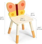 Mentari Toys - Garden Butterfly Chair - Sturdy Wooden Garden Themed Chairs for Kids - Durable Playroom Furniture - Boosts Creativity and Independence in Boys and Girls - Age 3+