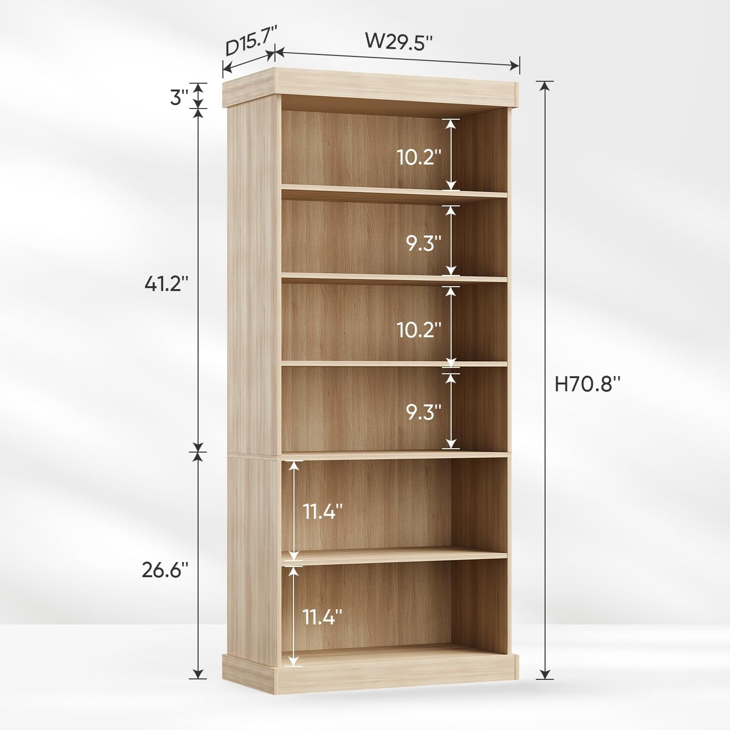 70.8" Tall Farmhouse Modular Kitchen Pantry Cabinet with Glass Doors, Wooden Storage Hutch with 6-Tier Adjustable Shelves, Set of 3, Brown