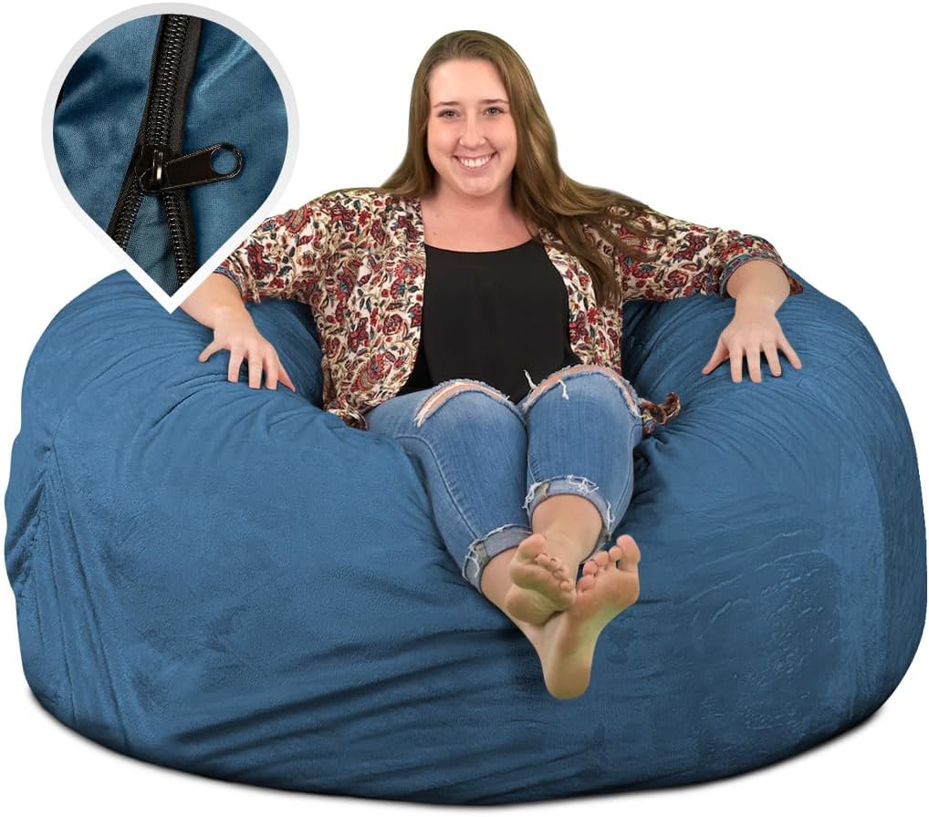 ULTIMATE SACK | 5 Ft Bean Bag Chair Replacement Cover Only | Cloud Suede | Removable Washable Cover only