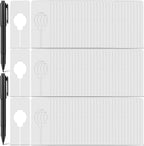 Blulu 25 Pack Closet Rack Dividers Rectangular with Marker Pen White Clothing Hanger Dividers Writable and Reusable for Sorting Clothing Size, Color