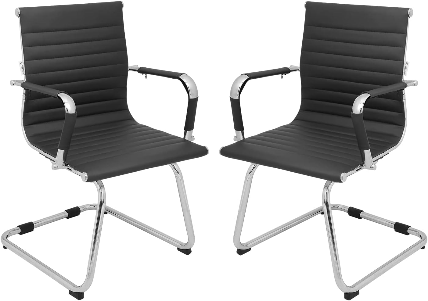Okeysen Conference Room Chairs Set of 2, Waiting Room Office Guest Chairs, Reception Chairs with Mid Back & Sled Base