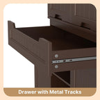Gizoon 71" Tall Kitchen Pantry Cabinet with Doors and Adjustable Shelves, Pantry Storage Cabinet with Drawer for Small Kitchen Bathroom Laundry Room, Painted Dark Brown
