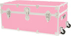 Rhino Trunk & Case Classic Camp & College Trunk with Wheels. 30"x17"x13", 1500+ lbs Capacity - Many Colors, Soft-Close Lid. Strong, USA Made Summer Camp Footlocker and Secure Dorm Storage Chest