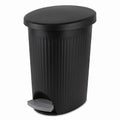 Bathroom Trash Can, 2.6 Gallon Small Garbage Can with Lid & Step Pedal, Slim Wastebasket with Removable Inner Bucket, Modern Trash Bin for Bedroom, Toilet, Office, Living Room