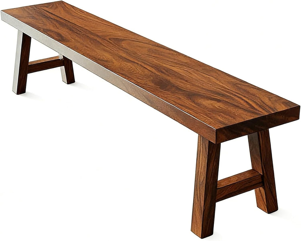 Outdoor Wood Porch Bench Weatherproof, 18in High, Suitable for Patios, Bedrooms, and Dining Rooms, with a Load Capacity 880 Lbs(120x45x30cm/47x18x12in)