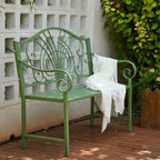 Garden Garden Double Bench, Indoor Balcony with Backrest Iron Chair, Outdoor Park Leisure Seating Seat