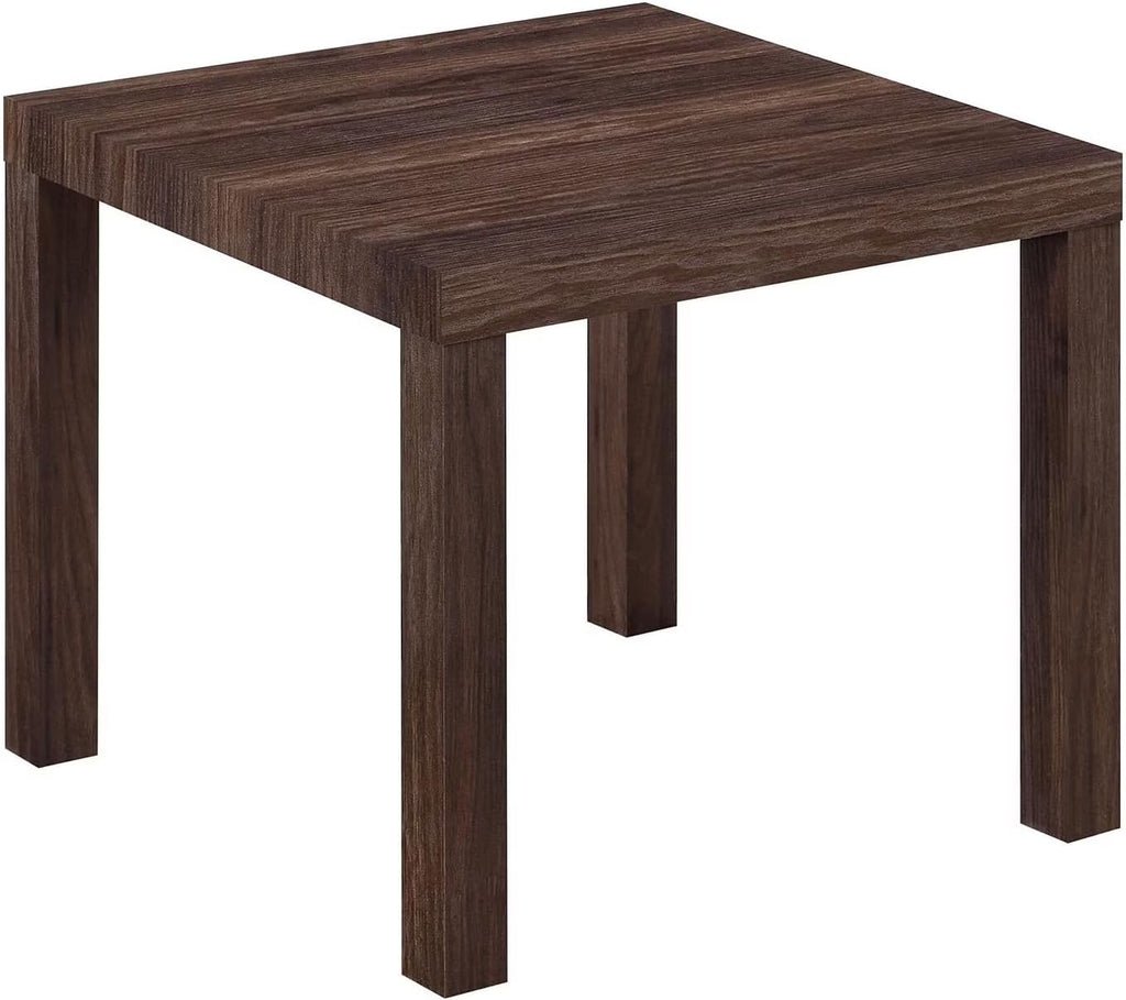 Modern Side Table 20 Inch Square End Table Wood Look Nightstand for Living Room Bedroom Small Space Waterproof Surface Easy Assembly Walnut Finish