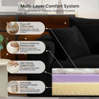 Small Boneless Sofa Chair No Assembly Couch in a Box Memory Foam Mini Cloud Reading Chair with Throw Pillow for Living Room Bedroom Playroom