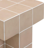 Tov Furniture Alma Taupe Tile Concrete Indoor/Outdoor Side Table