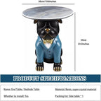 Cool Bulldog Appearance Side Table, Cartoon Animal Accent Table, Small Space Decoration, Bedroom Nightstand