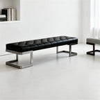 Modern Leather Bed end Bench Bedroom Dressing Room Leisure Entryway(Medium)