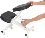 Master Massage Ergonomic Metal Foldable Posture Kneeling Chair for Office –Metal Folding Kneeling Posture Chair for Home and Office-Posture Correction Stool-Improve Your Posture Royal Blue