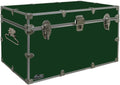 C&N Footlockers - XL Graduate Storage Trunk - Made in the USA - STEEL Footlocker for College Dorm Room & Summer Camp - 32 x 18 x 18.5 Inches (Dark Green)