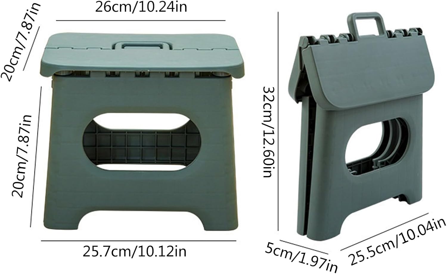 Lightweight Foldable Multi-Purpose Bathroom Stool Outdoor Portable Chair Fishing Tool Accessories for Kitchen Small Portable Folding Stools Chair for Adults Stool with Handle Small