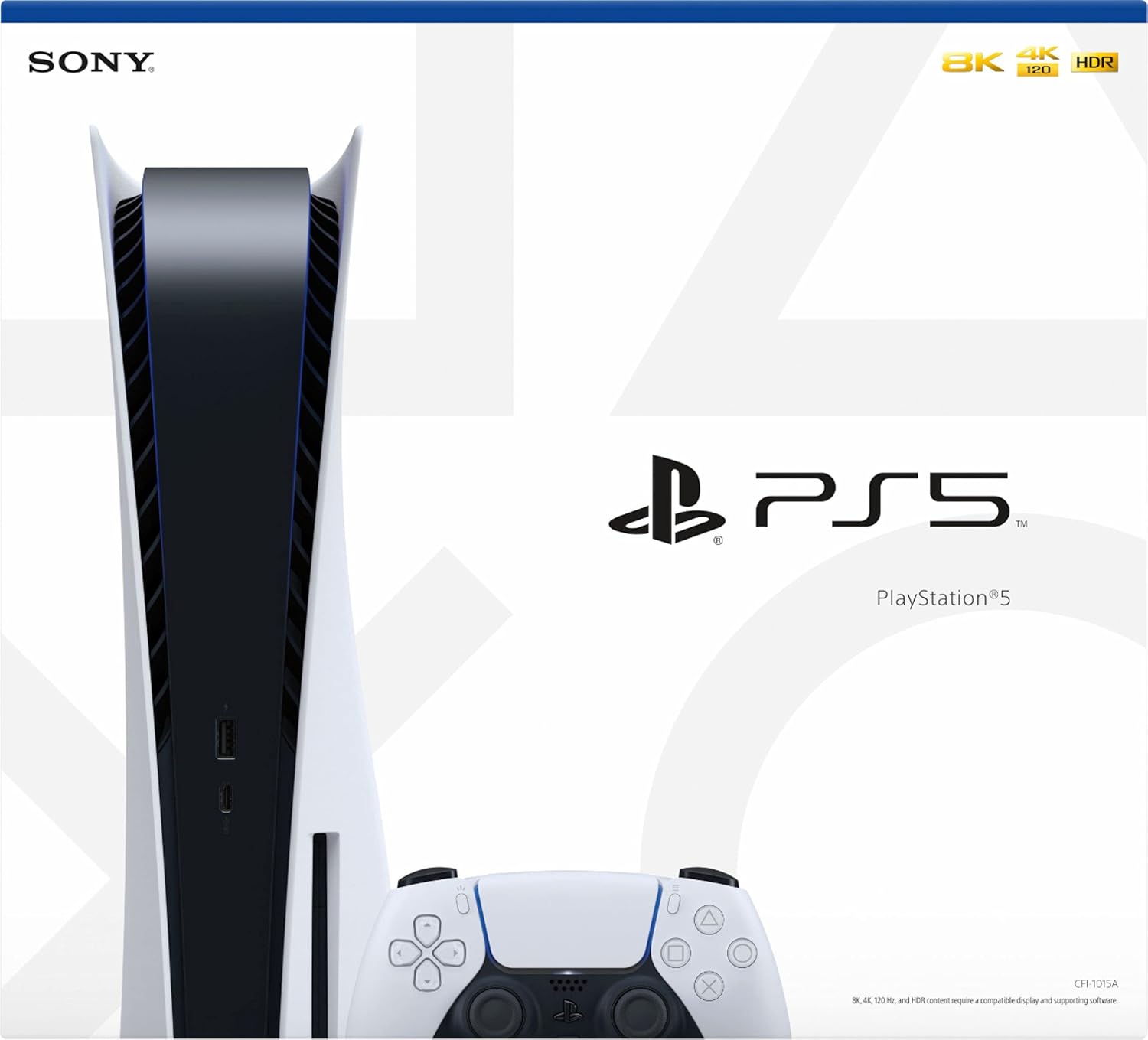 Play.Station 5 Disc Version PS.5 Console - Includes Charging Dock - 4K-TV Gaming, 16GB GDDR6 RAM, 8K Output, WiFi 6. Ultra-High_Speed 825GB SSD (Renewed)