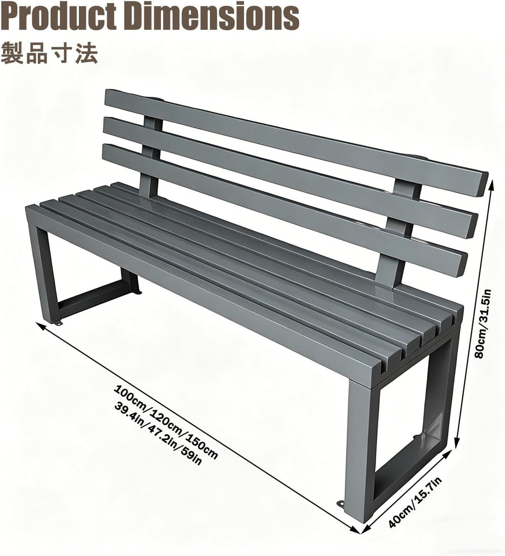 Garden Benches for Outdoors, Patio Benches for Outdoors, Accommodates 2–3 People; Weather-Resistant and Windproof; Suitable for Parks, Courtyards, and Porches.(Pink,100 * 40 * 80CM)