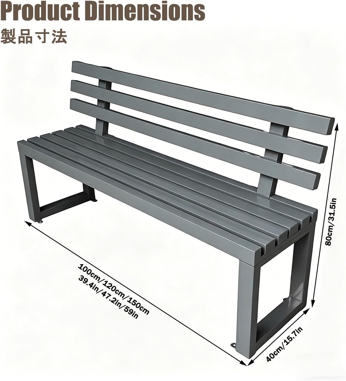 Garden Benches for Outdoors, Patio Benches for Outdoors, Accommodates 2–3 People; Weather-Resistant and Windproof; Suitable for Parks, Courtyards, and Porches.(Pink,100 * 40 * 80CM)