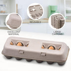 MT Products Blank Natural Pulp Egg Cartons Bulk - Made in USA - Holds Up to Twelve Eggs - Cardboard Material Perfect For Storing Extra Eggs (Pack of 5)