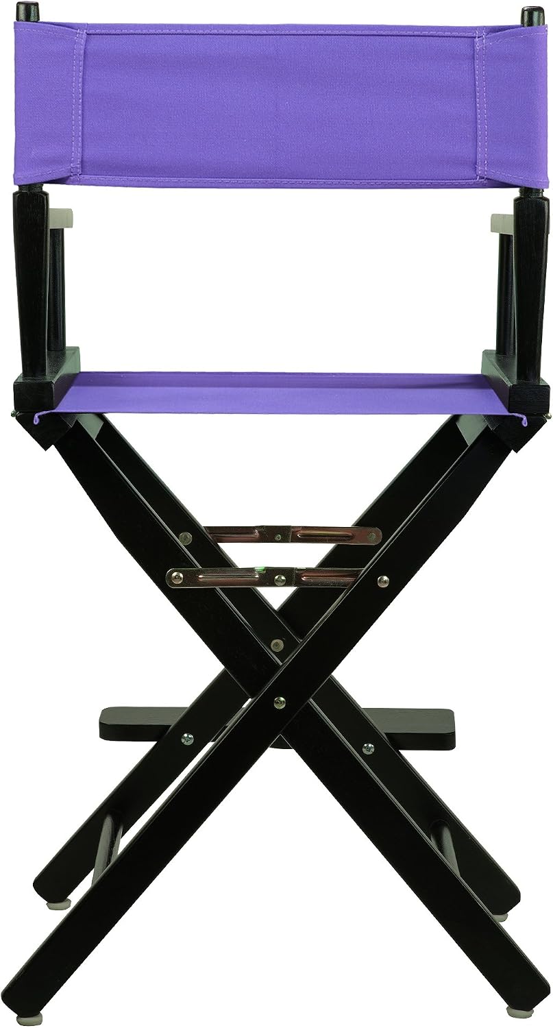 Casual Home 220-02/021-41 Director Chair 24" - Counter Height BlackFrame/Purple Canvas