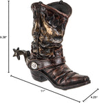 Hobby Lobby Western Star Spur Cowboy Boot Vase, 9.38" H x 10.94" W, Home Office Wedding Centerpiece Rustic Decor