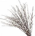 3 Bundles Faux Pussy Willow Branches 80cm Tall Vase Filler with White Fluffy Buds Realistic Pussywillow Branches for Vase Decor Home Office Wedding Decoration