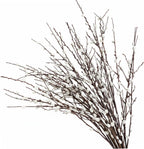 3 Bundles Faux Pussy Willow Branches 80cm Tall Vase Filler with White Fluffy Buds Realistic Pussywillow Branches for Vase Decor Home Office Wedding Decoration