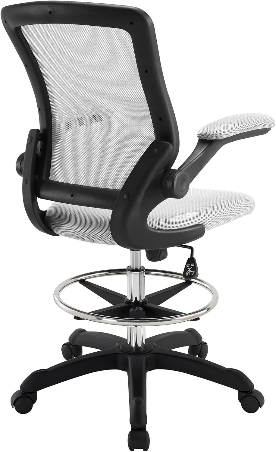 Modway MO-EEI-1423-GRY Veer-Reception Desk Flip-Up Arm Drafting Chair, 22.5"L x 25.5"W x 41.5-50"H, Gray