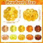 120Pcs Mini Pumpkins Ornaments Pumpkin Vase Filler Acrylic Pumpkin Crystals Gems Table Scatters for Fall Autumn Thanksgiving Halloween Decoration Party Favors Craft Supplies