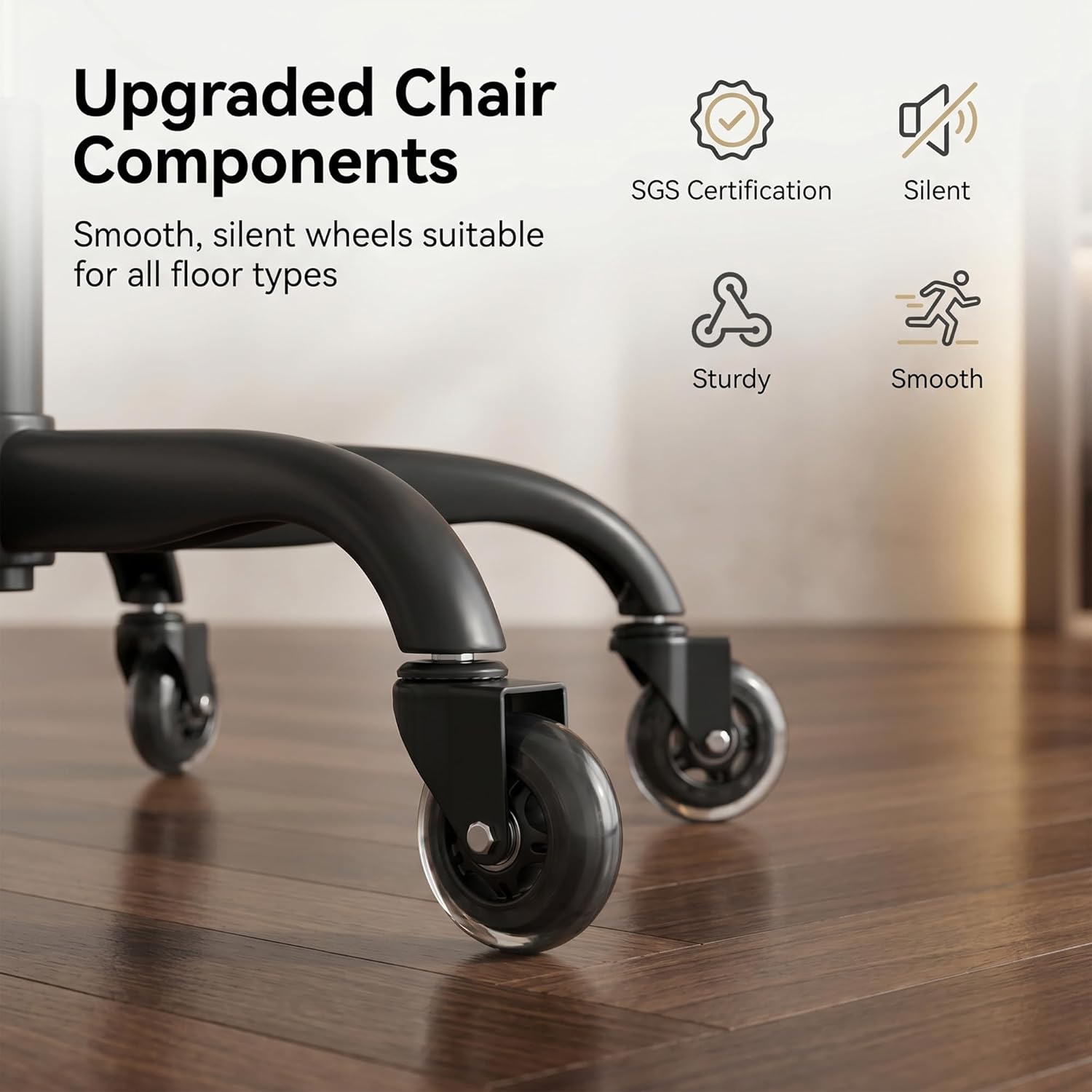 Armless Office Chair, Mid Back Modern Desk Chair with Rubber Wheels, 360 Swivel PU Leather Office Chair No Arms, Adjustable Height Small Computer Chair, Armless Desk Chair for Office, Brown
