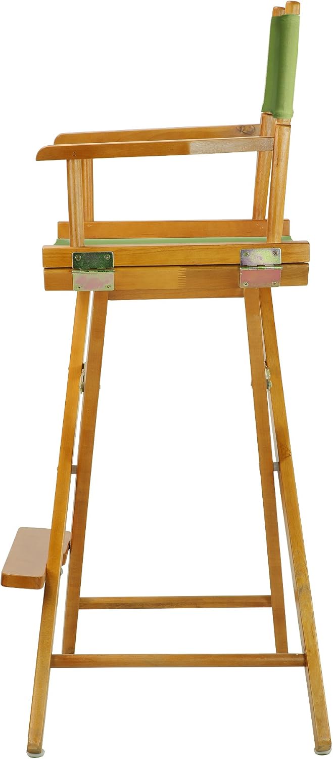 Casual Home 230-05/021-72 Honey Oak Frame-Lime Green Canvas Director Chair 30" - Bar Height OakFrame
