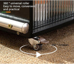 End Tables Interior ﻿, Multifunctional Sofa Side Cabinet, Movable Coffee Table, Bedside Corner Table Balcony Storage Rack, for Living Room, Kitchens Multi Scenario Use(Natural)