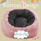 Fluffy Bean Bag Chair for Kids, with Plush Faux Fur Cover, 2.5FT Memory Foam Bean Bag Chairs for Teens & Kids, Ultra Soft Sofa for Living Room/Bedroom/Dorm,Pink