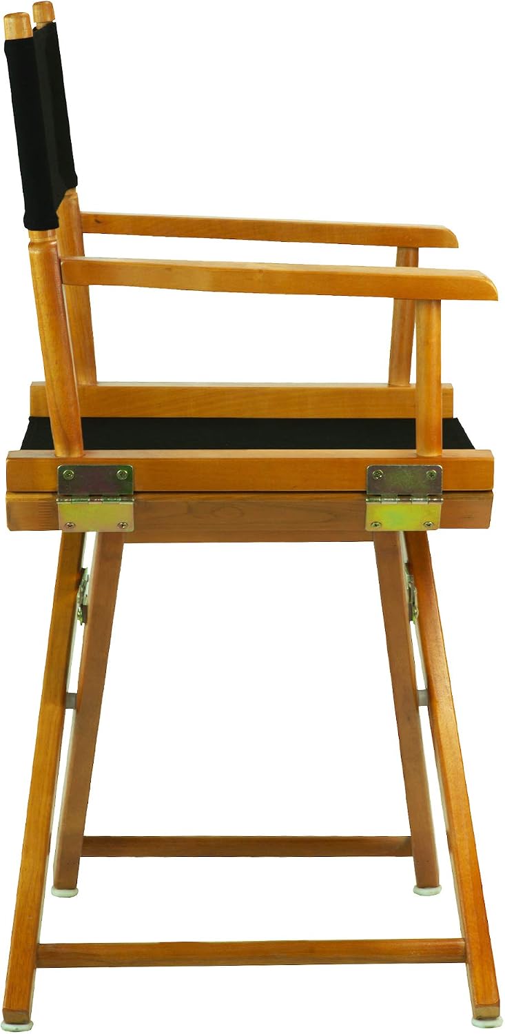 Casual Home 18" Director's Chair Honey Oak Frame with Black Canvas
