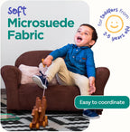 Keet Roundy Children’s Sofa – Durable Wooden Frame, Soft Microsuede Upholstery, Ergonomic & Padded Seat, Comfortable Toddler Couch for Ages 2–5, Ideal for Bedrooms, Playrooms & Daycares.