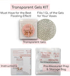 100 Floating Light Pink Pearls with Pink Sparkling Gems- Large Sizes- Fills 2 Gallons for Your Vases- with Pre-Measured Prep Bags for Best Results!