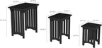 Nesting Tables-Set of 3, Traditional with Mission Style Legs for Living Room Coffee Tables or Nightstands-Home Accent Furniture by Lavish Home (Black)