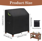 Klmnop Outdoor Garden Potting Bench Table Cover, Waterproof & Windproof Cover for Garden Potting Table, Cabinet & Planting Workstation, UV Resistant(47"W x 20"D x 47"H)