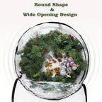 Kokone Wreath Storage Organizer for Door 3 Pack Clear Christamas Wreath Storage Bag or Container with Handle 36'' Dual Zippered Wreath Bag for Festival PVC Plastic Wreath Protector for Decoration