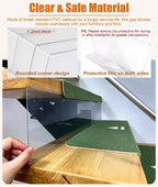 Vibeo Anti-Fall Floating Stairs Gap Blockers, 6 7 8 in High Under Couch Bottom Gap Filler, Clear L-Shaped Toy Blocker Guards for Sofa, Bed, Cabinet(6x31in (15x80cm))