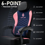 Gaming Chair with Massage and Packet Spring Cushion,Ergonomic Gamer Chairs for Adults with Footrest 300lbs,High Back Gamer Leather Chair with Headrest and Lumbar Support